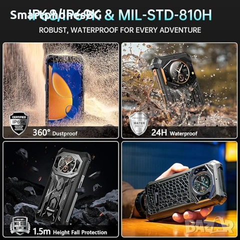 Fossibot F101 Pro Dual Screen 15GB RAM 128GB ROM с IP68 защита, снимка 13 - Други - 53788746