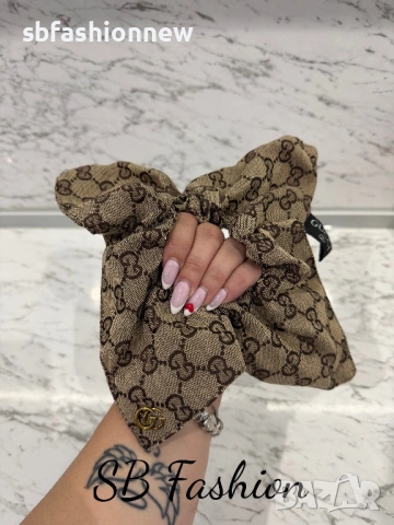 Gucci скрънчи и обеци, снимка 2 - Обеци - 53824428