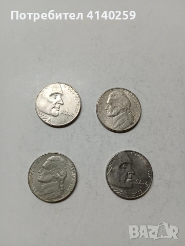 САЩ МОНЕТИ ЛОТ 5 ЦЕНТА 2004-2005 Г , снимка 4 - Нумизматика и бонистика - 53312521