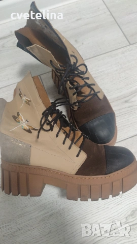 боти естествена кожа 37 номер, без забележки, снимка 1 - Дамски боти - 54051478