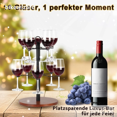 JUJOYBD Кула за напитки за 10 чаши, 2-етажна поставка за сервиране на чаши, снимка 2 - Други - 51707925