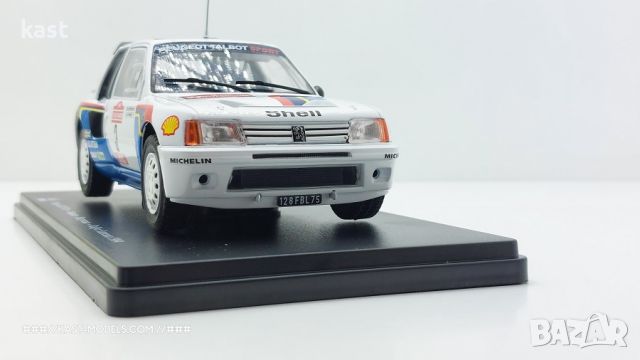 KAST-Models Умален модел на Peugeot 205T16 1984 Hachette 1/24, снимка 5 - Колекции - 46274656