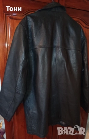 Ново Мъжко Зимно Яке с Яка Изцяло от Естествена Кожа L, снимка 14 - Якета - 53661384