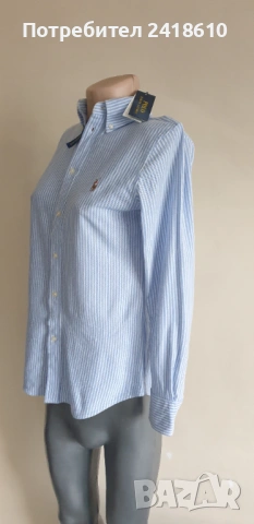POLO Ralph Lauren Oxford Stripe Knit Pique Cotton Womens Size M НОВО ! ОРИГИНАЛ! Дамска Риза!, снимка 12 - Ризи - 53356268