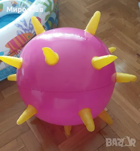 Детски надуваем басейн, пояс, топка и плавници, снимка 5 - Надуваеми играчки - 49772960