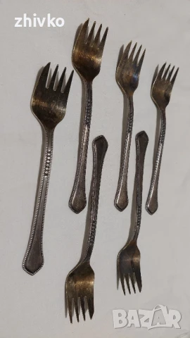 Сребърни десернти вилици ( дълбоко посребрени), снимка 5 - Нумизматика и бонистика - 50624122