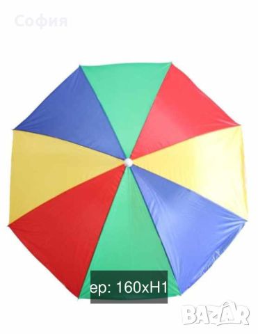 Плажен чадър Muhler 1.6, 1.8м., снимка 1 - Градински мебели, декорация  - 46455859