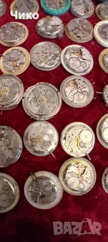 60бр механизми от руски мъжки часовници , снимка 3 - Антикварни и старинни предмети - 53713632