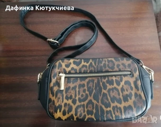 Намаление- Чанта тип кутия My Signature принт леопард, снимка 4 - Чанти - 40428857