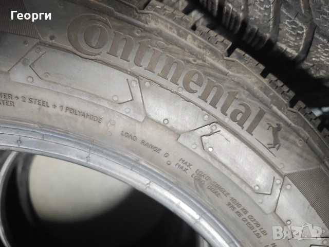 2бр. зимни гуми 215/60/17C Continental, снимка 5 - Гуми и джанти - 52745530