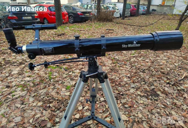 Продавам рефракторен телескоп Sky-Watcher Evostar 90/900, снимка 5 - Други ценни предмети - 52816634
