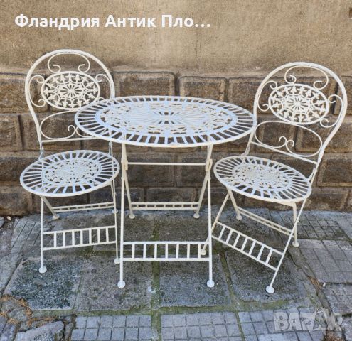 Комплект за веранда/Бял, снимка 3 - Градински мебели, декорация  - 46362275