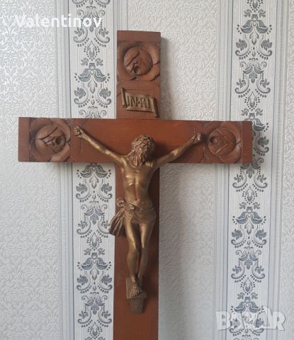 Старинен католически кръст , снимка 2 - Антикварни и старинни предмети - 46068720