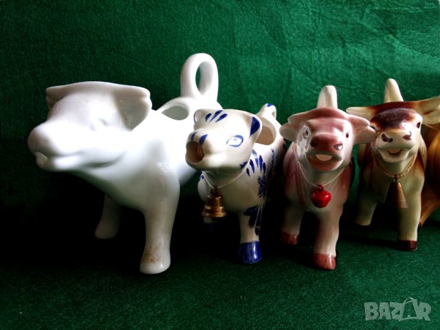 Винтидж крави канички за сметана със звънец, колекционерски декор за селска къща, , снимка 7 - Други ценни предмети - 45285431