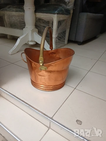 Античен бакърен съд за въглища,UK, снимка 2 - Антикварни и старинни предмети - 50464776