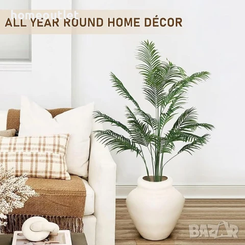 ПРОМОЦИЯ Изкуствено палмово дърво с реалистичен вид, к-т от 2бр, 159см A-GE23016, снимка 3 - Изкуствени цветя - 50949391