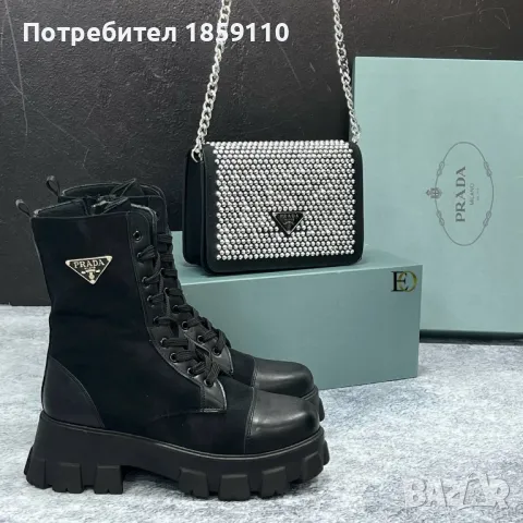 Дамски Кожени Боти 🔥Prada, снимка 4 - Дамски боти - 47242483