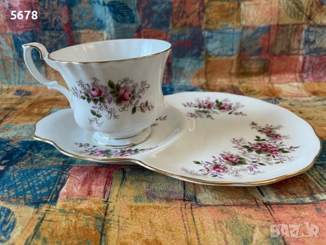 Royal Albert тенис сет Lavender Rose, снимка 4 - Антикварни и старинни предмети - 54294498