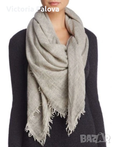 Стилен шал MASSIMO DUTTI цвят olive , снимка 6 - Шалове - 53038074