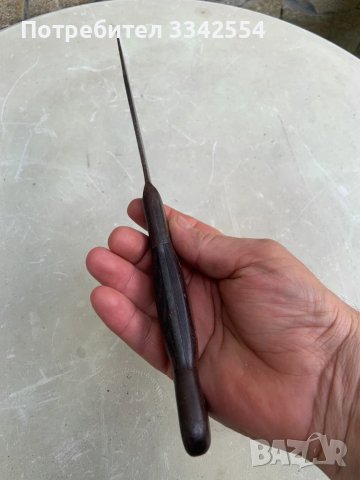 НОЖ СТАР КОВАНО ЖЕЛЯЗО ИНСТРУМЕНТ ОТ ЦЯЛ КЪС МЕТАЛ, снимка 4 - Други ценни предмети - 50747287