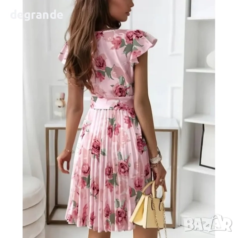 Рокля Синди със цветя, снимка 4 - Рокли - 51436362