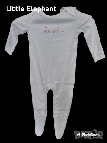 Цяла пижамка ропърче за 9-12 мес момиченце,I am adorable",колекция"Famous",Англия/нов