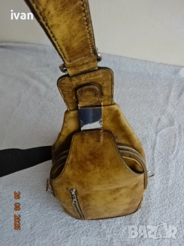 мъжка чанта /през рамо/ ръчна изработка, снимка 6 - Чанти - 51596482