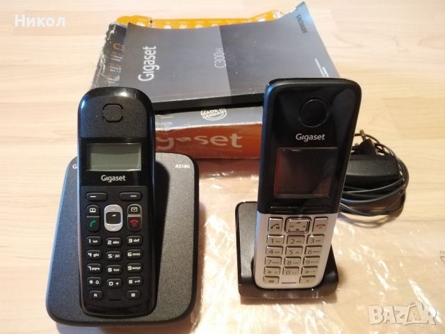 Gigaset C300H/AS180 DECT телефони SIEMENS, снимка 2 - Стационарни телефони и факсове - 46400061