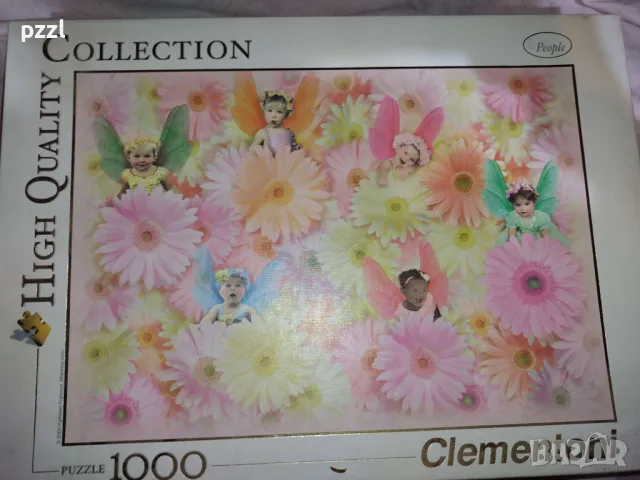 Пъзел "Flowers babies" Clementoni 1000 части, снимка 1 - Пъзели - 49329250