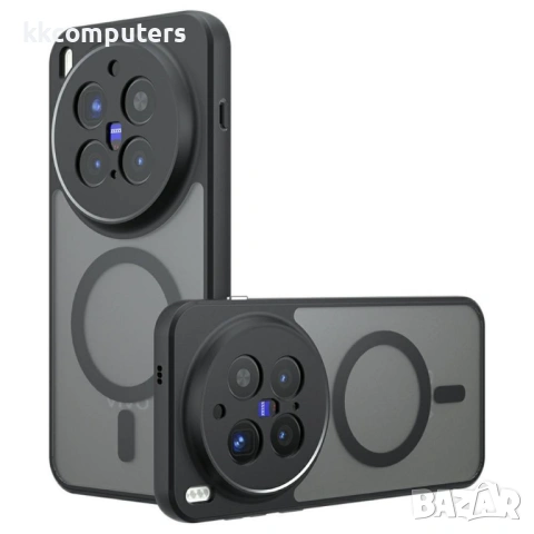 Магнитен Калъф за vivo X300 Pro 5G- TPU+PC, 4 AirBag ъгли, Анти-пръстови отпечатъци, Вкл. Протектор,