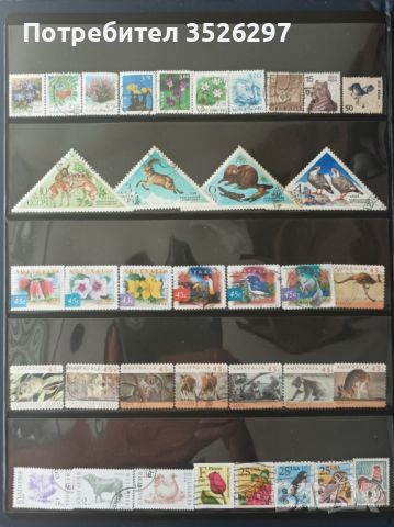 Колекция от 105 пощенски марки на тема Флора и Фауна, снимка 1 - Филателия - 46225369
