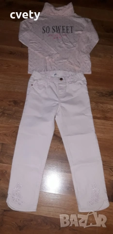 Сет в розово поло Kiabi и панталон НМ за ръст 134 