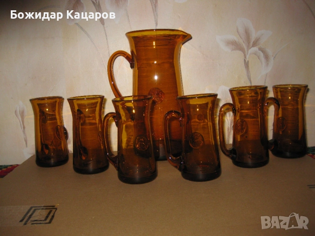 Сервиз за вино или безалкохолно. Цена- 15 евро.  Пращам по куриер. За София, може и лично да минете., снимка 3 - Сервизи - 53959929