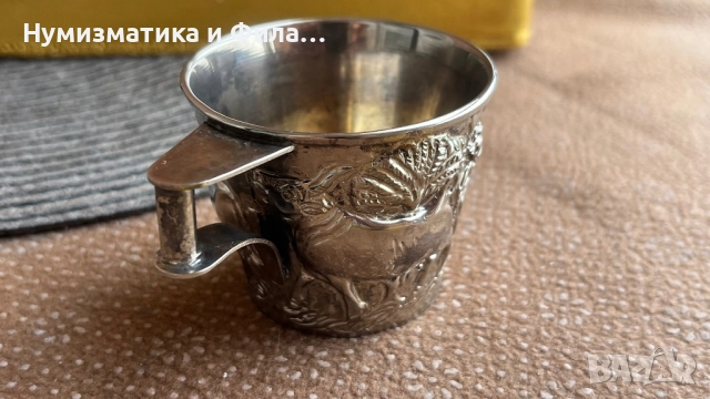 Сребърна чаша с антични сцени, снимка 5 - Други ценни предмети - 52048486