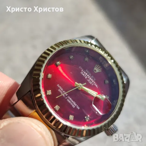 Дамски луксозни часовници 6 цвята Rolex Oyster Perpetual Datejust bicolour , снимка 8 - Дамски - 46997682