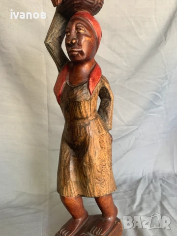дървена фигура статуетка, снимка 2 - Статуетки - 50840878