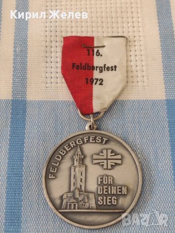 Стар медал FELDBERGFEST 1972г. перфектно състояние за КОЛЕКЦИОНЕРИ 30616, снимка 5 - Антикварни и старинни предмети - 46670204