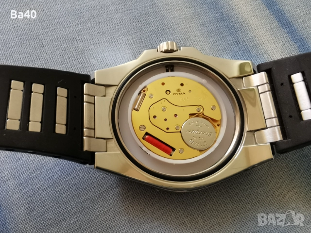 Швейцарски Cyma Ice Aquamare Star Professional Diver, 200m сапфир 43mm, снимка 8 - Мъжки - 51474433