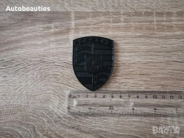 Черна Емблема лого Porsche, снимка 2 - Аксесоари и консумативи - 50066183