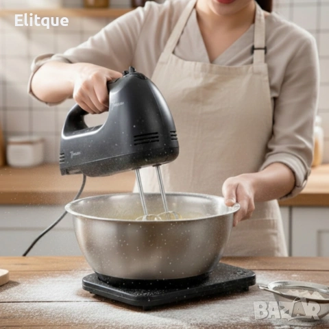 Ръчен миксер Cheffinger – 250W мощност, 7 скорости и 4 бъркалки за бързо и удобно готвене, снимка 5 - Друга електроника - 53122439