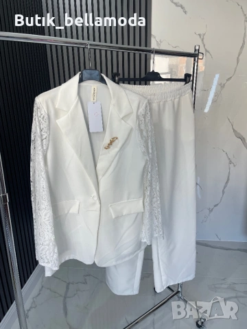 Дамски костюми с дантелен ръкав , снимка 9 - Костюми - 53672836