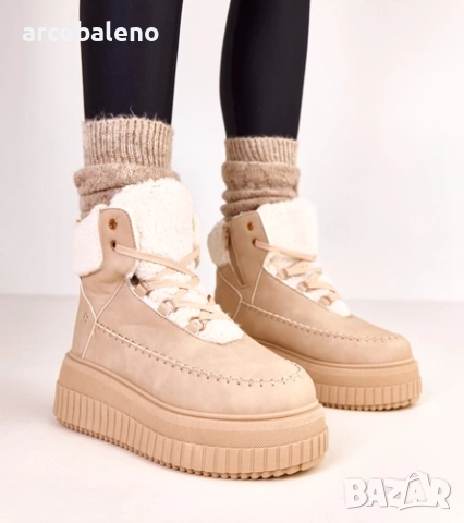 Дамски изолирани боти до глезена на платформа Lorraine, 3цвята , снимка 13 - Дамски боти - 52167015