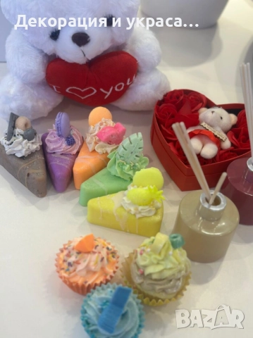 Сапунени парчета торта с ягода за детски рожден ден , снимка 5 - Декорация - 52566282