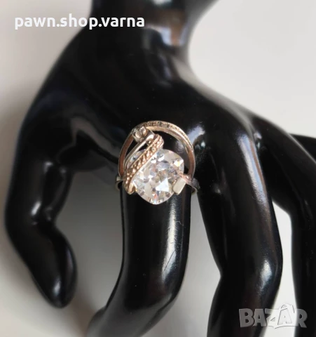 Нов сребърен пръстен 925 с фианити – 6,31 г, размер 18,5 мм, снимка 5 - Пръстени - 51408750