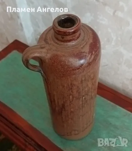 Антична, керамична бутилка с дръжка, снимка 4 - Декорация за дома - 50420248