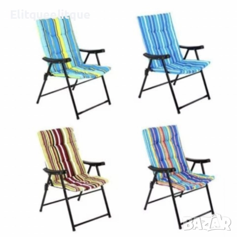 Голям сгъваем къмпинг стол с възглавница – комфорт навсякъде с теб NS3938, снимка 6 - Столове - 52184857