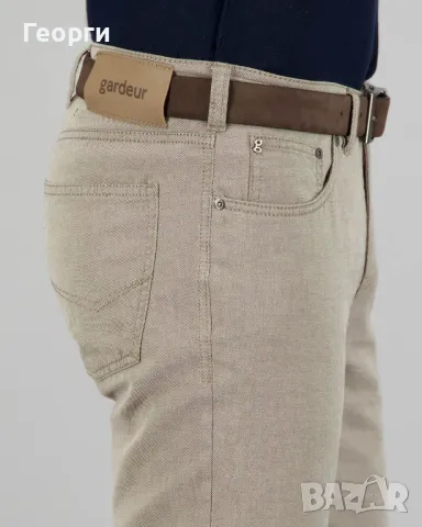 Бежов прав панталон Gardeur, снимка 3 - Панталони - 50177929