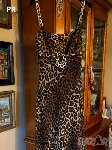 Дълга коктейлна рокля в леопардов  принт Alchera, нова , снимка 8 - Рокли - 45797657