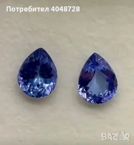 Естествен инвестиционен танзанит 3.29ct. „Синьо-виолетово“, снимка 1 - Други - 48981418