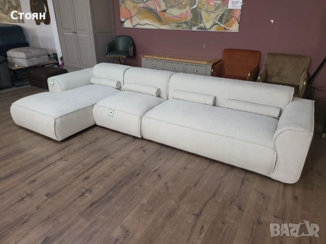 Светло кремав ъглов диван от плат Flex Felix, снимка 12 - Дивани и мека мебел - 53755405